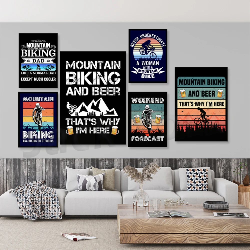 Go Mountain Bike Print Canvas  - Mountain Biking Europe ulasan dan harga